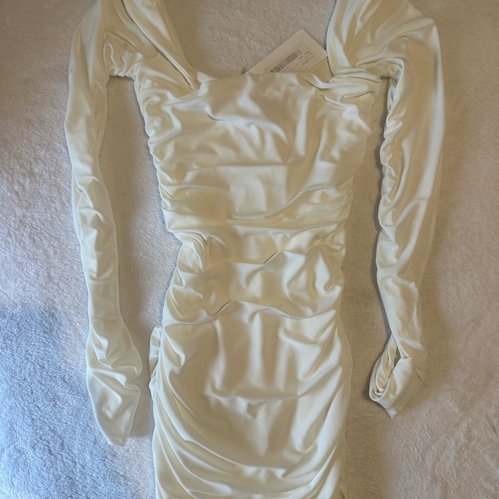 White Long Sleeve Dress